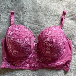 Adore Me Fuchsia Lace Bra